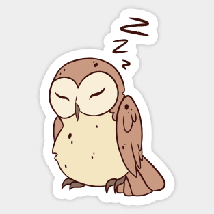 Sleepy Owl Sticker